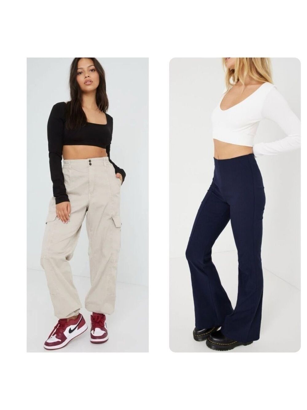 Garage Bundle 2 pairs Black PIPER Flare Pull On Pants BRIANNA Cargo Pant Medium